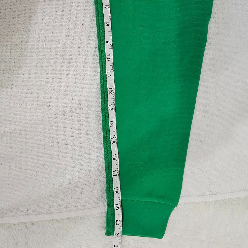 Victoria’s Secret PINK fleece cropped cinched campus hoodie size Medium  Green - Picture 9 of 12